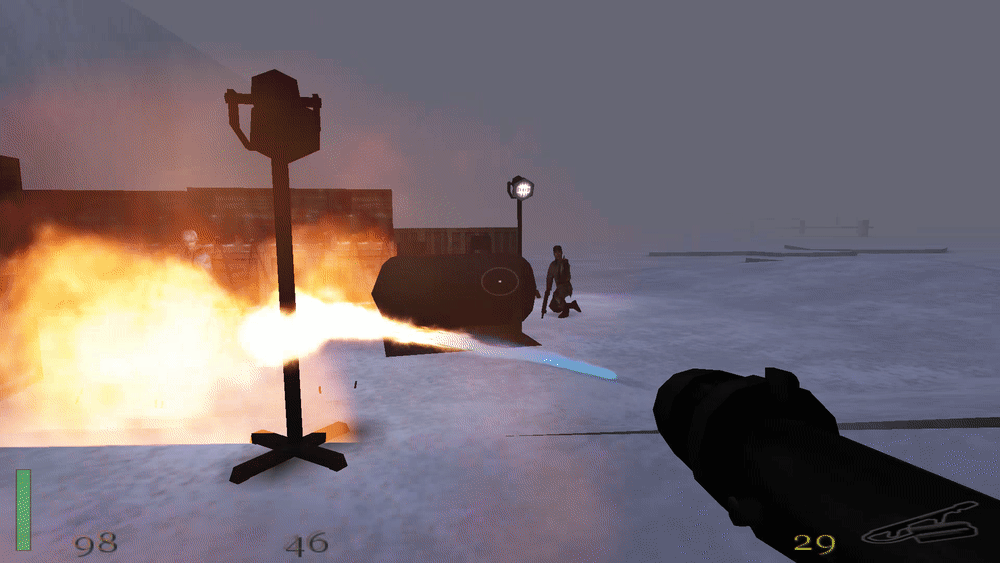 RtCW's famous flamethrower in action